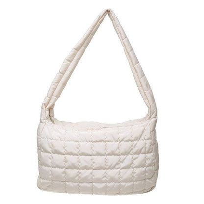 High Quality Cotton Feather Down Shoulder Bag Winter Handbags Tote Messenger Bag