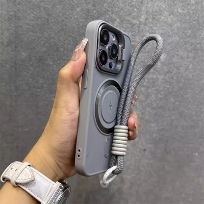 Lens Protection Flip Bracket Transparent Lanyard Case for iPhone 17 ProMax/16/15