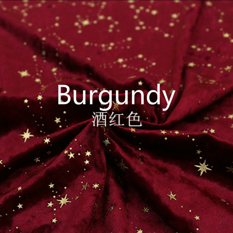 Shiny Star Velvet Fabric Material for Dress Cloth Craft Upholstery 145*100cm Sew