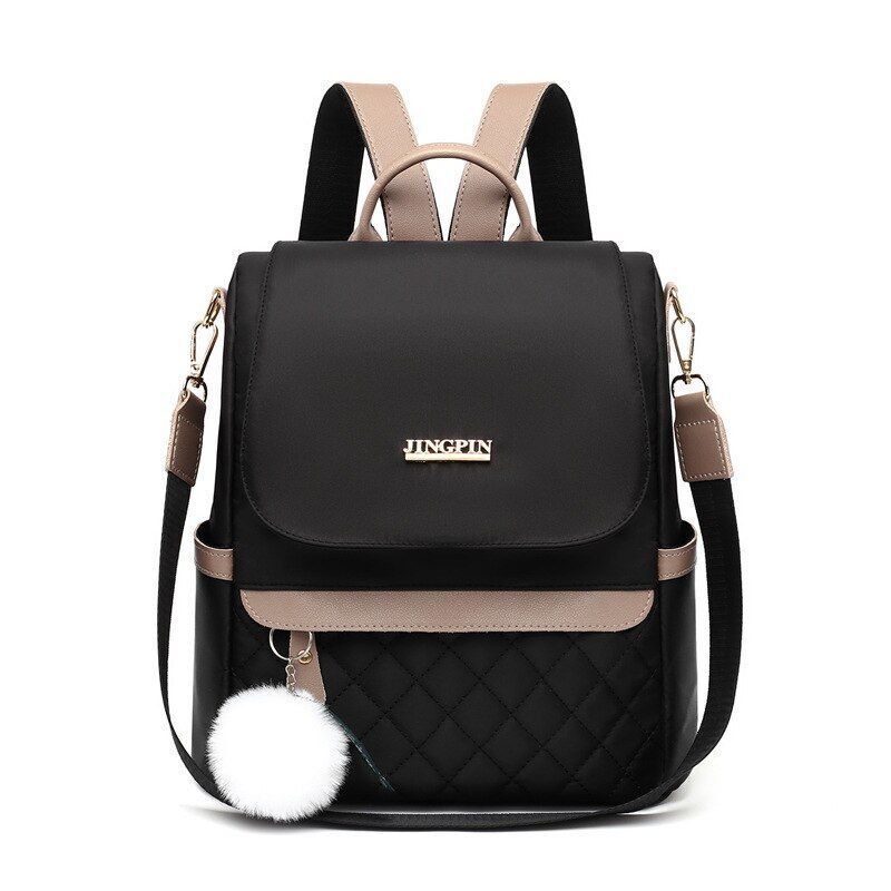 Shopping Backpack Fashion Anti-Theft Women Solid Color Traveling Bag School 35L
