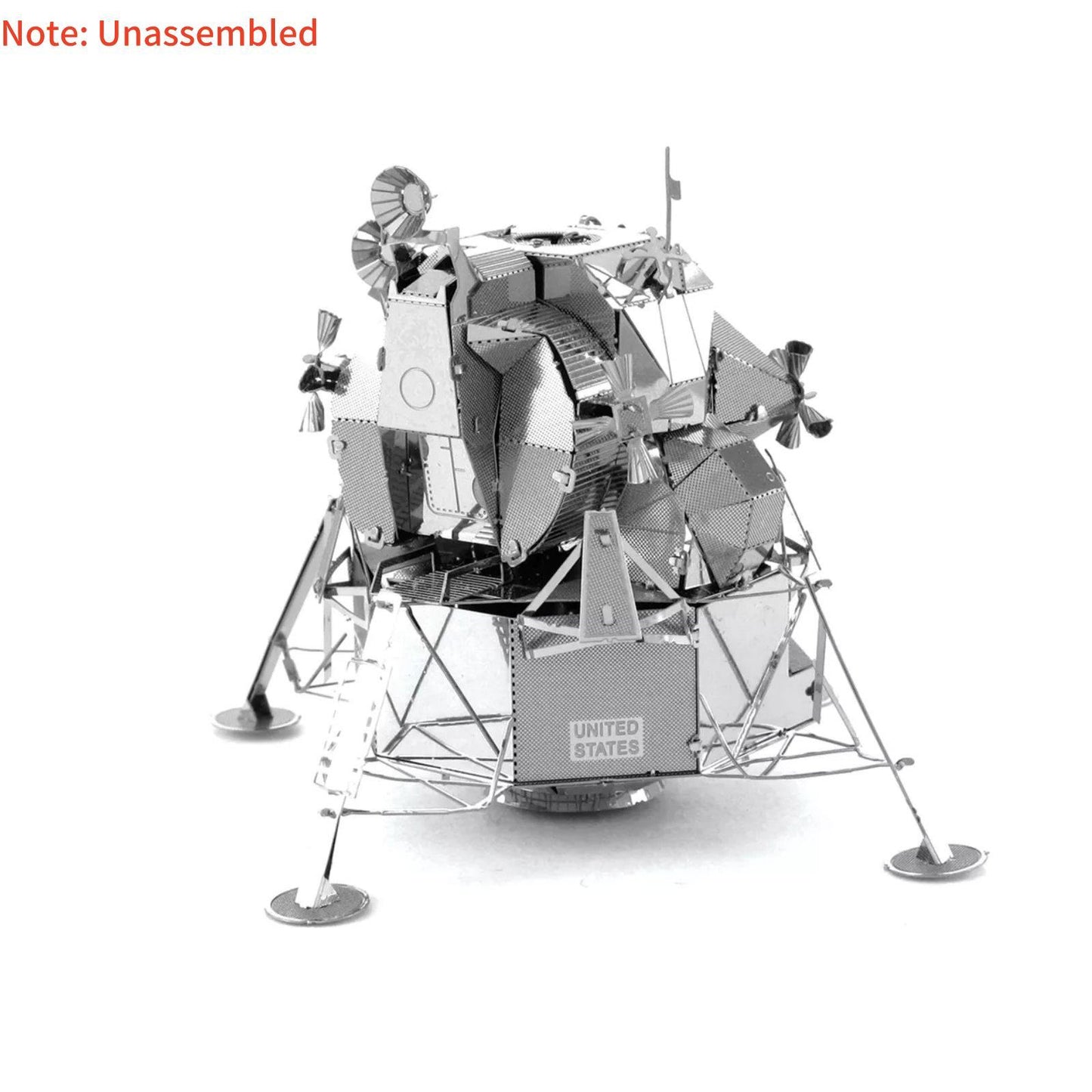 8cm DIY Metal 1/50 Scale USA Apollo Lunar Module Not Assembled Model Toy Gift