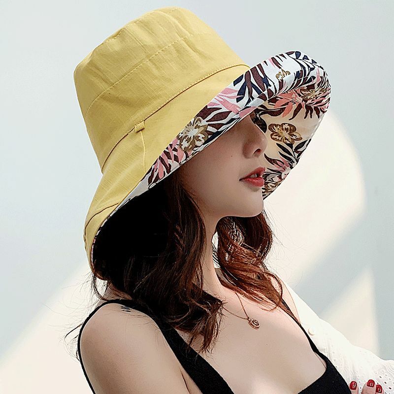 Sun Hat Big Brim Female Seaside Protection UV Cap Japanese Wild Fisherman Korean
