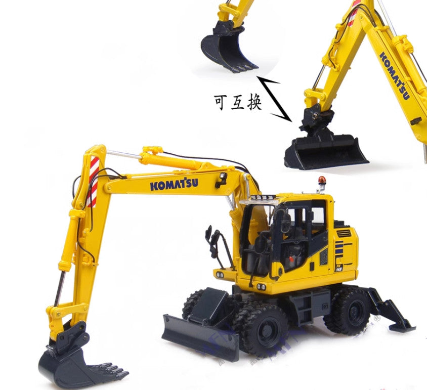 1:50 PW148-10 Multifunction Wheeled Excavator Construction Machine Diecast Model