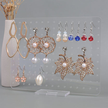 Jewelry Display Holders Heart Shaped Transparent Earrings Bracelet Storage Shelf