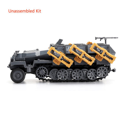 1:72 WWII Land Stuka Rocket Armored Vehicle 4D Car Model Military Ornaments DIY