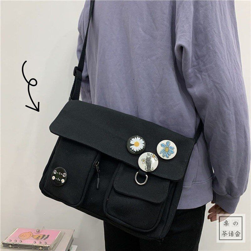 Student Messenger Large Shoulder Bag Multifunctional School Outdoor Traveling