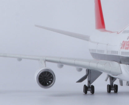 47CM 1:150 Swissair BOEING 747-400 Airplane Landing Gears Resin Aircraft Model