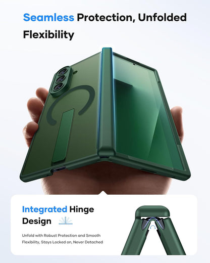 for Samsung Galaxy Z Fold 7 Case with Stand, Compatible with Magsafe, Full Lens