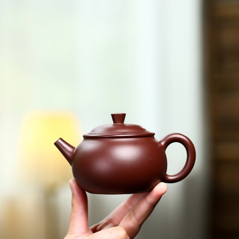 China Tea Pot Marked 7 Infuser Holes Real Yixing Zisha Purple Zhu Clay Pot 210ml