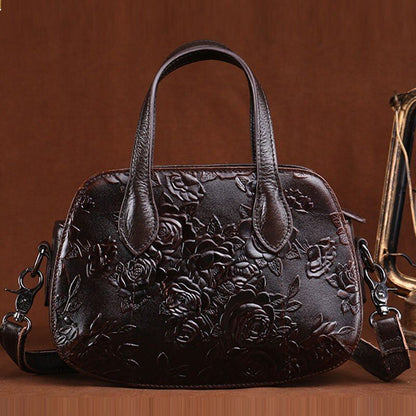 Genuine Leather Handbag Crossbody Messenger Tote Bags Retro Small Shoulder Purse