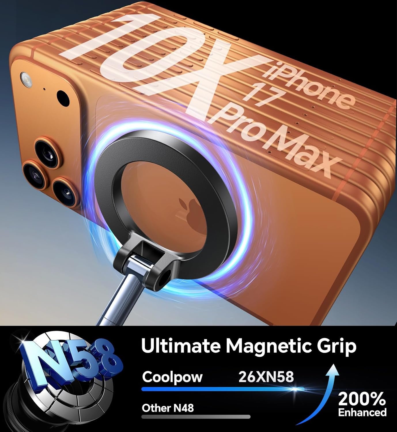 【Newest Vacuum Magnetic Phone Holder for Car Phone Holder Mount【Movable Vacuum S