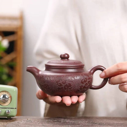 Chinese Tea Pot Marked Anituqe Style Real Yixing Zisha Purple Clay Pot 280ml New