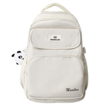 Pink Green Student Backpacks Laptop College Backpack Nylon Book Bags 31*17*43 CM