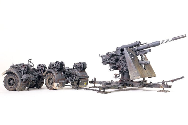 FOV German WWII 88mm anti-aircraft gun with soldier and scene 1/32 DIECAST MODEL
