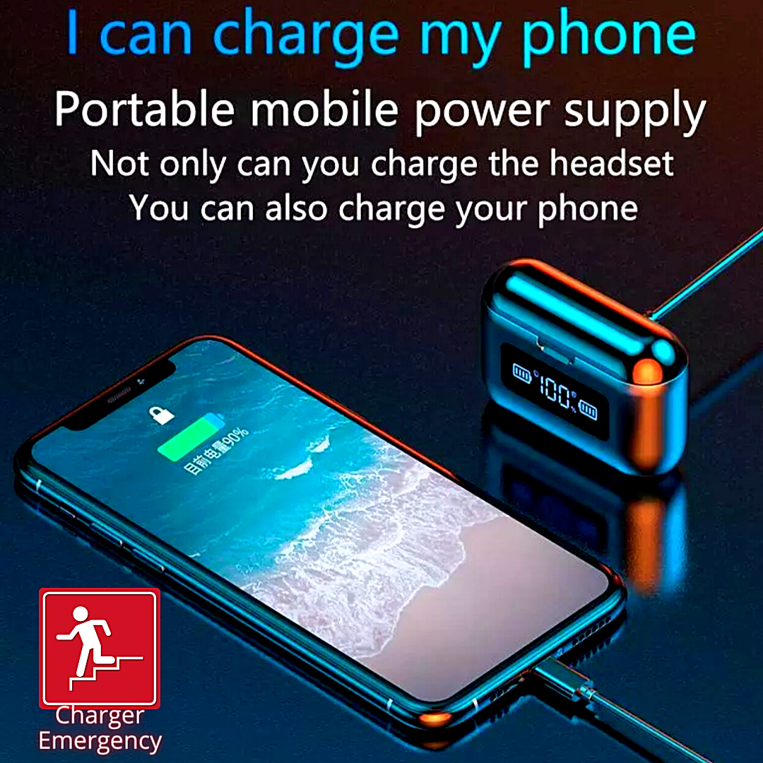 Bluetooth Earbuds for Smart Phone Cell Wireless Earphone Headset IPX7 Waterproof