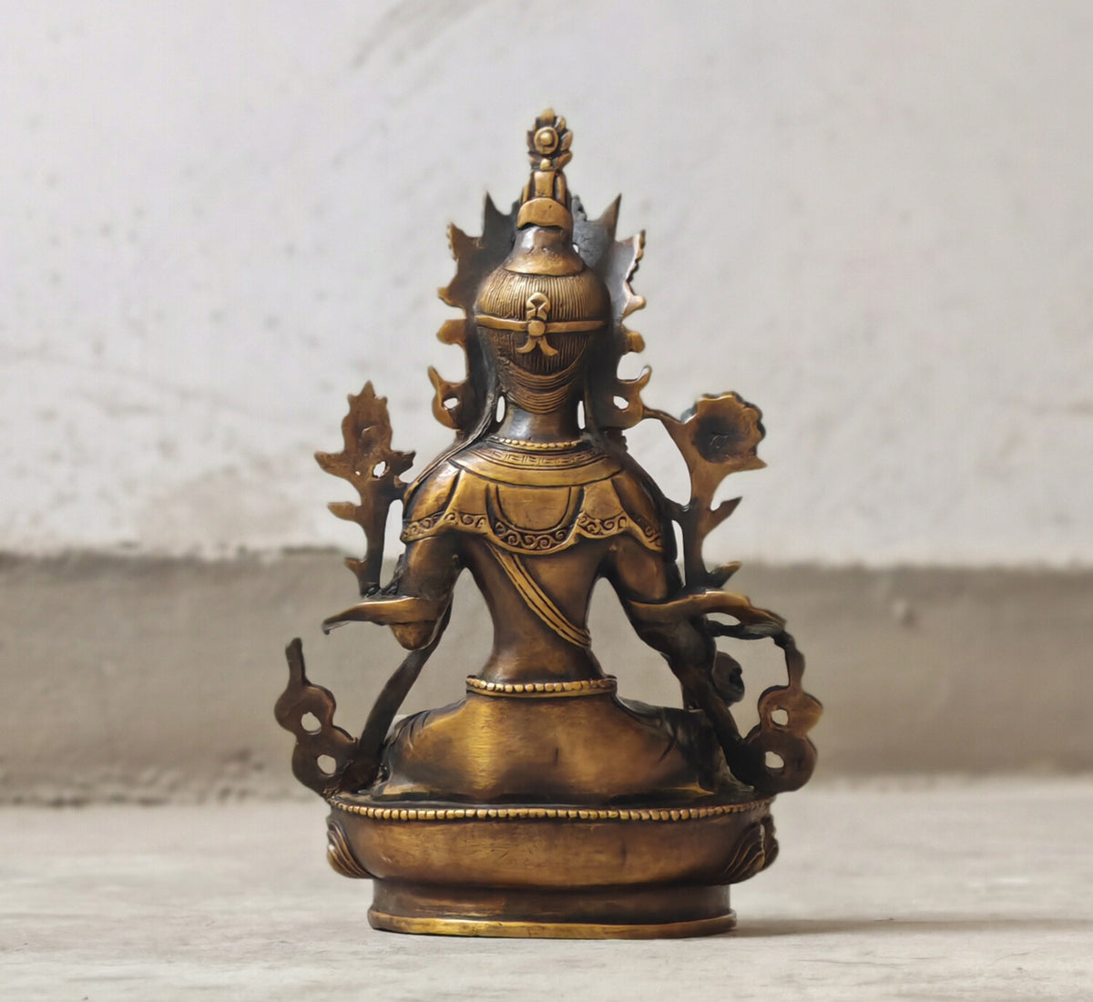 green Tara Bodhisattva Buddha Statue blessed treasures Buda Pure copper