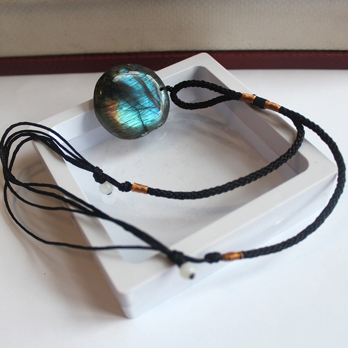 3~5cm Natural Labradorite Pendant Crystal Necklace Healing Stone Necklace Charm