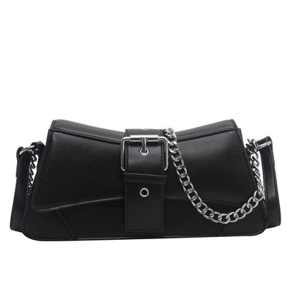Chain Shoulder Bag Synthetic Leather Handbag Vintage Flap Crossbody Sling Bags