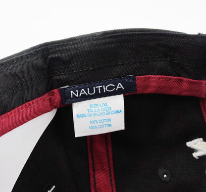 Nautica Hat Golf Sport Baseball Cap Black Unisex 100% Cotton Leisure Adjustable