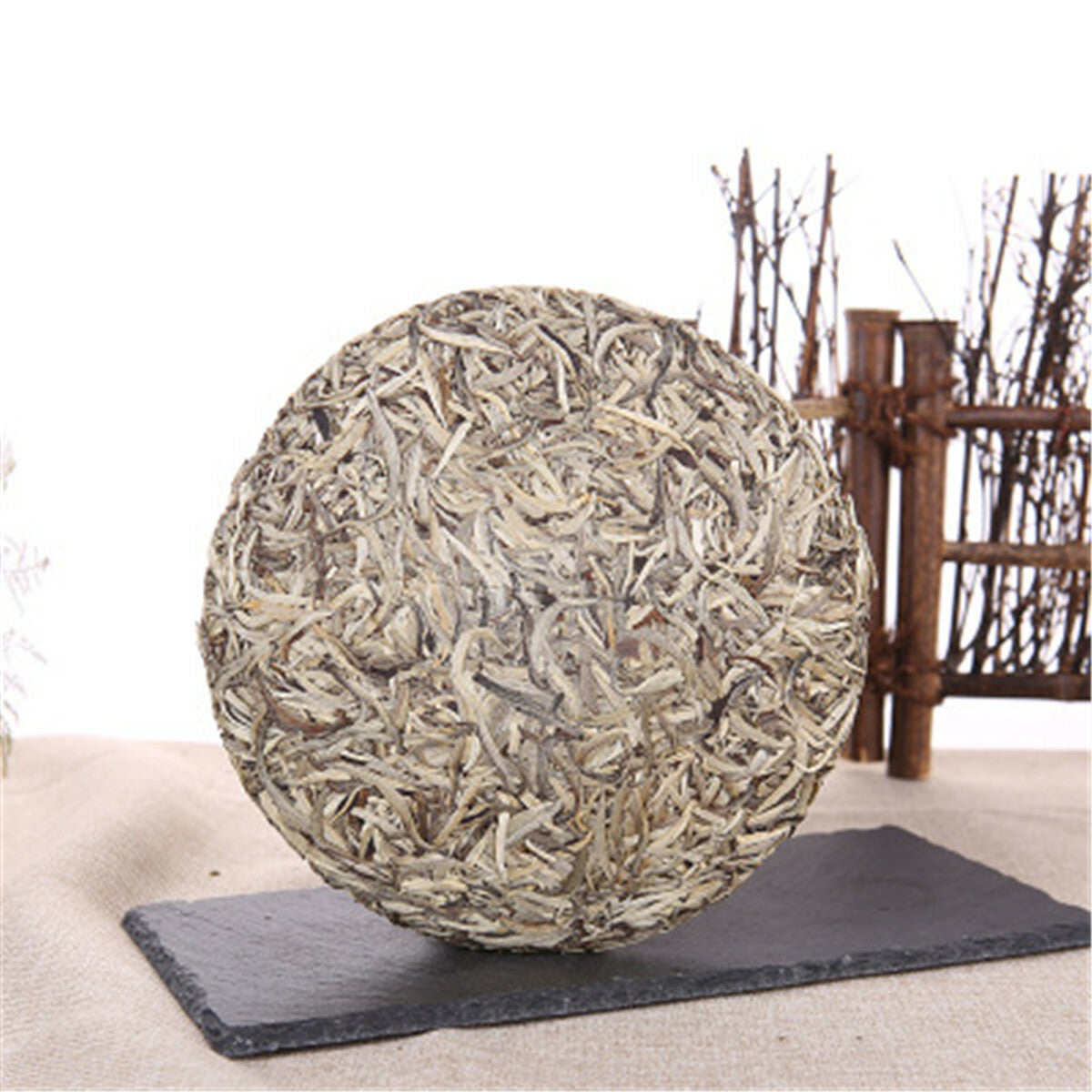 300g Organic White Tea Silver Needle Tea Chinese Compressed Tea Cake Health Care