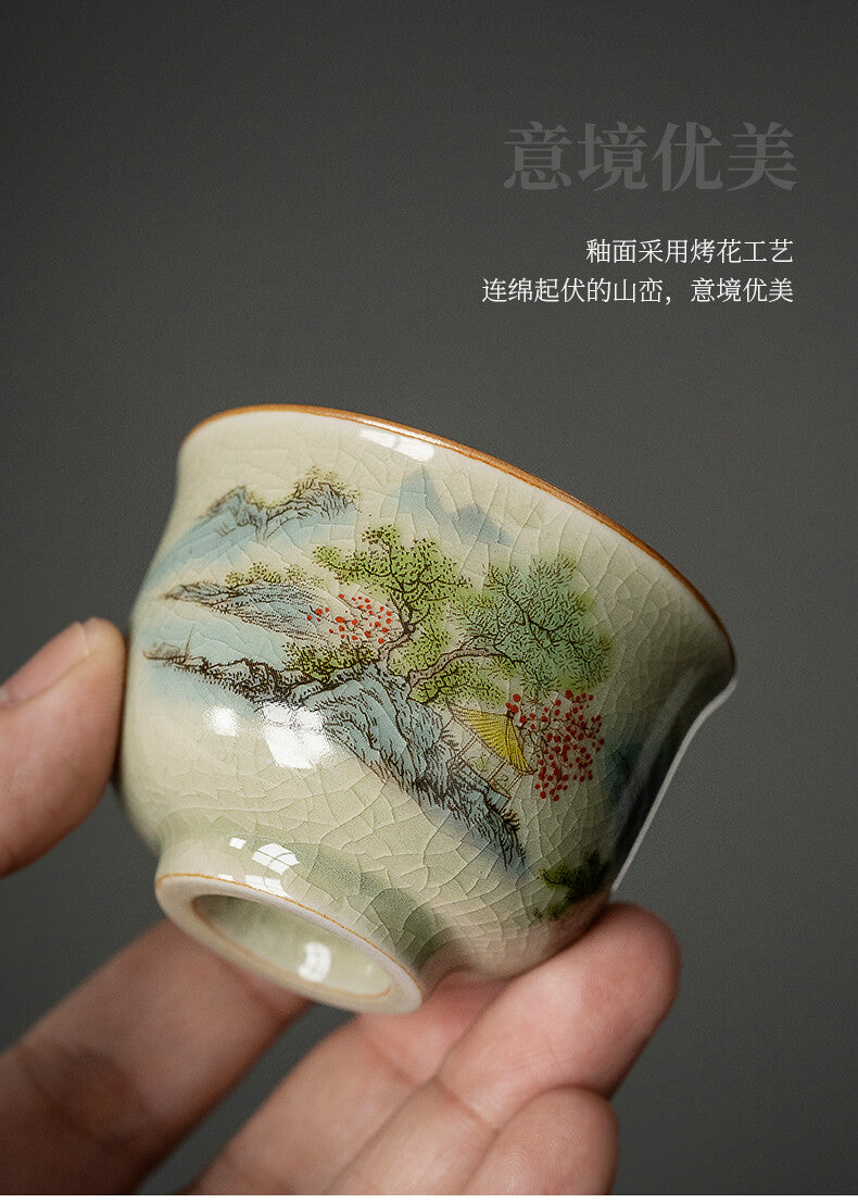 Jingdezhen Old Pottery Single Cup Handmade Master Tea Tasting Cup Kung Fu Cup