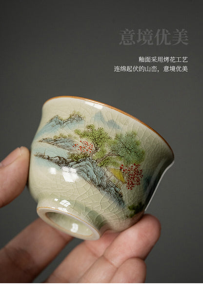 Jingdezhen Old Pottery Single Cup Handmade Master Tea Tasting Cup Kung Fu Cup