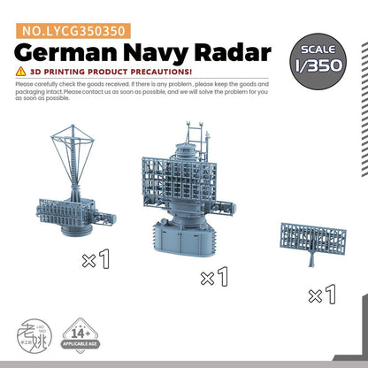Yao's Studio LYCG350350 1/350 Model Upgrade Parts German Navy Radar