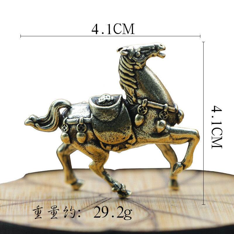 Brass Horse Figurine Statue Animal Figurines Toys House Desktop Decoration New