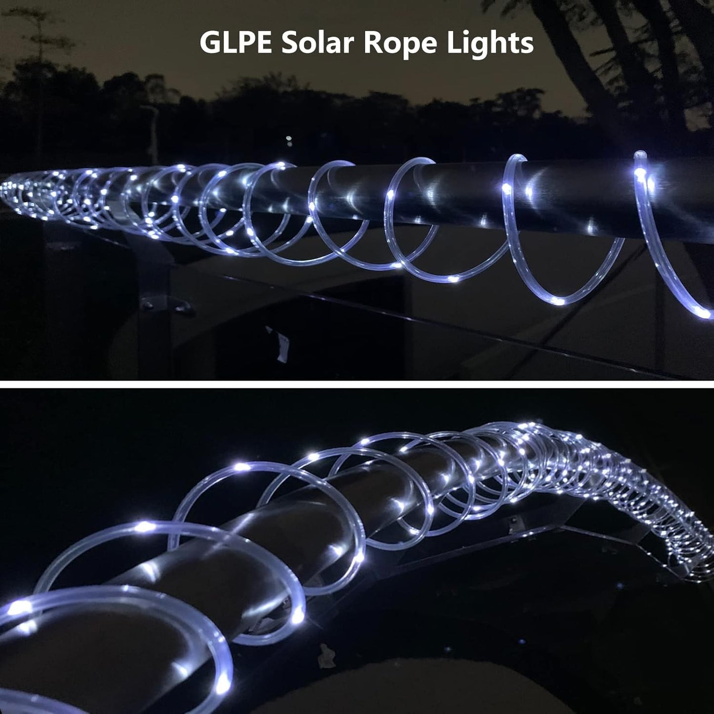 Solar Rope Lights Outdoor Waterproof 66ft 200LED Tube String Lights for Yard
