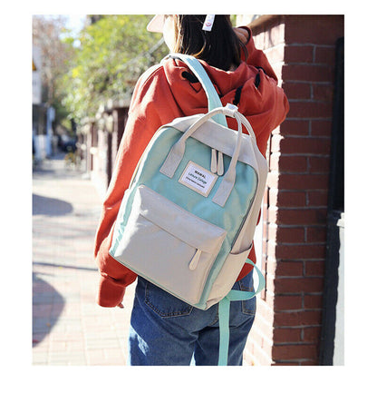 Teenagers School Bag Girl's Campus Canvas Backpack College Women Laptop Rucksack