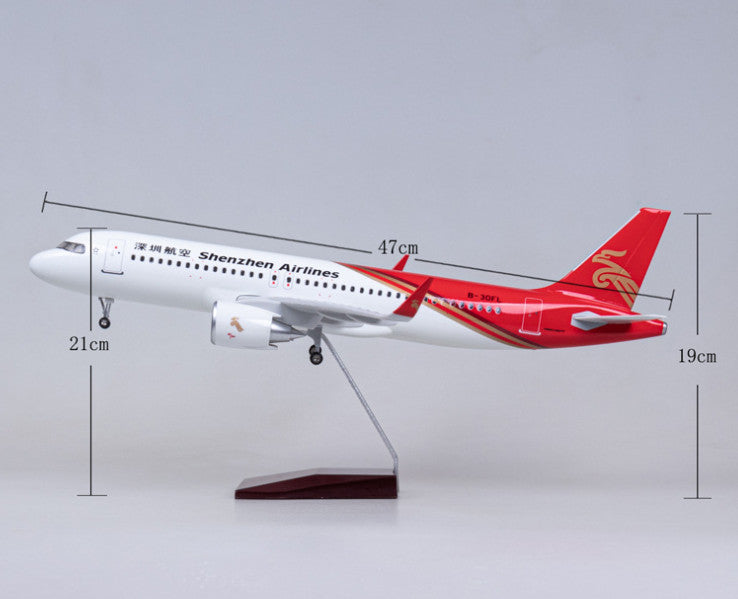 47CM 1:80 Shenzhen Airlines AIRBUS A320neo Airplane Landing Gear Resin Model
