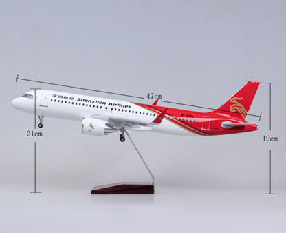 47CM 1:80 Shenzhen Airlines AIRBUS A320neo Airplane Landing Gear Resin Model