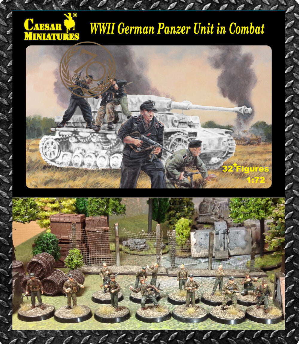 WWII German Panzer Unit in Combat 1/72 Soldiers Figures model Kit CAESAR