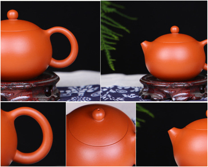 Authentic Yixing Zisha Tea Pot Ball Shaped Infuser Holes Marked Xishi Pot 5oz