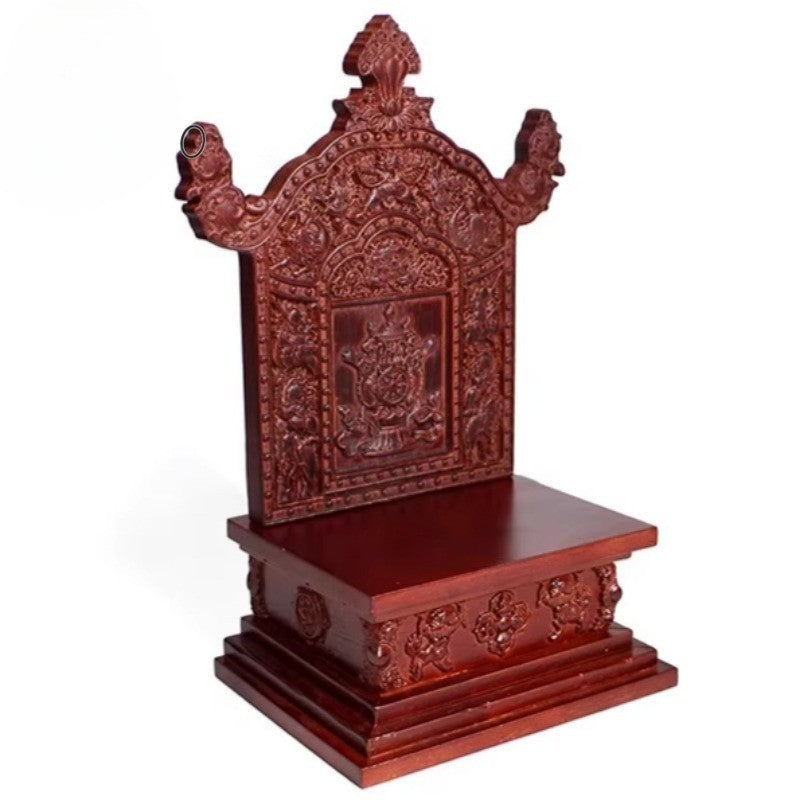 Oak Buddhist Niche Worship Desk Shrine Removable Retro Buddha Base Ornament