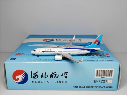 1:400 JC Wings HEBEI AIRLINES BOEING B737-800 Passenger Airplane Diecast Model