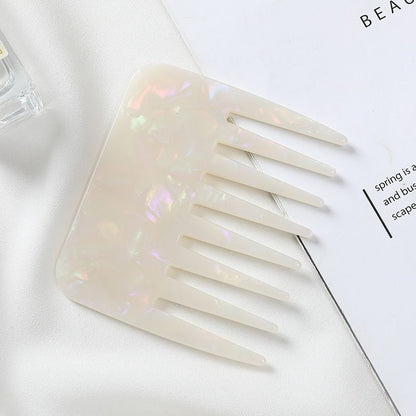 Women Hair Comb Acetic Acid Sheet Wide Tooth Anti-Static Stylish Exquisite 9.5cm