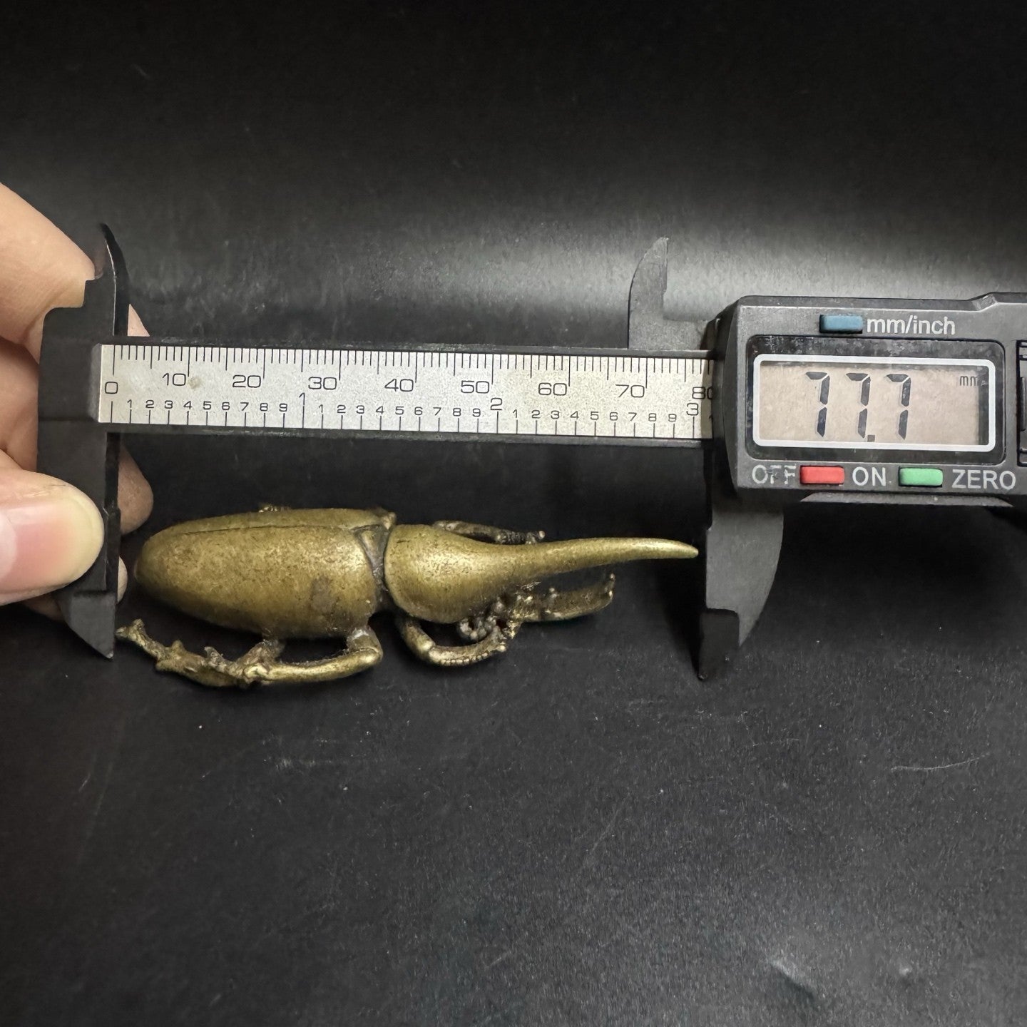 Solid Brass Weevil Figurine Insect Decor Tea Pet Copper Art