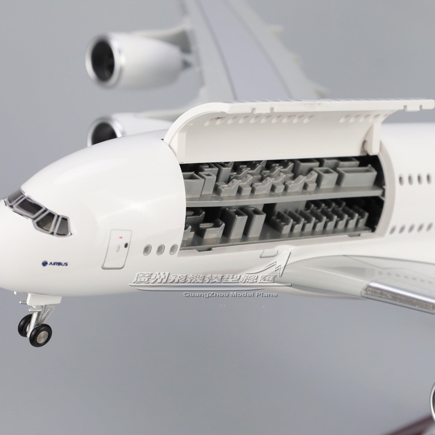 1:160 46CM AIRBUS A380 Passenger Airplane Landing Gear Resin Aircraft Model