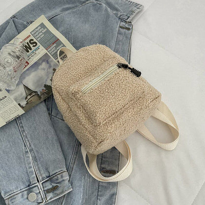 Kids Mini Backpack School Bag Shopping Shoulder Purse 18*21*11CM Polyester Khaki