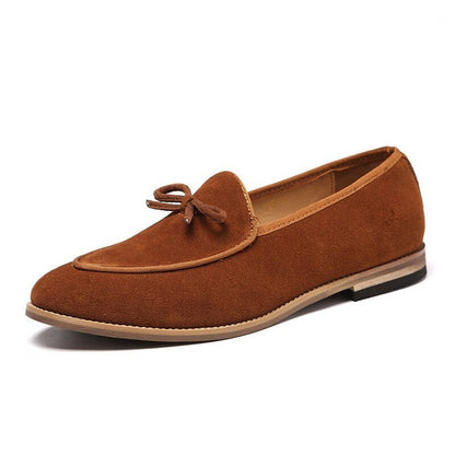 Men Gentlemen Loafers Faux Suede Low Heel Business Wedding Party Dress Shoes