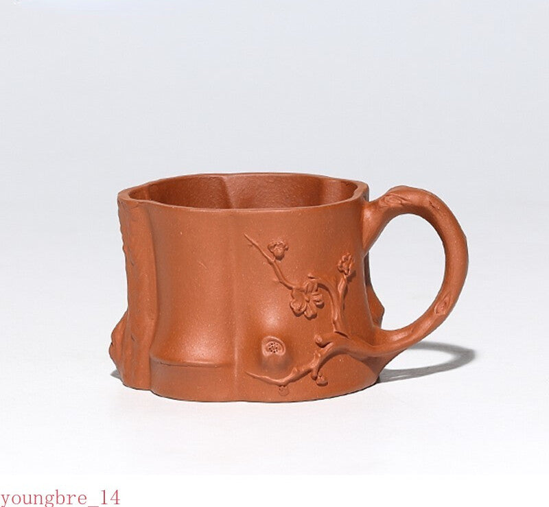 Chinese Yixing Purple Clay Tea Cup Coffee Cup Belt Handle Personal Tea Cup