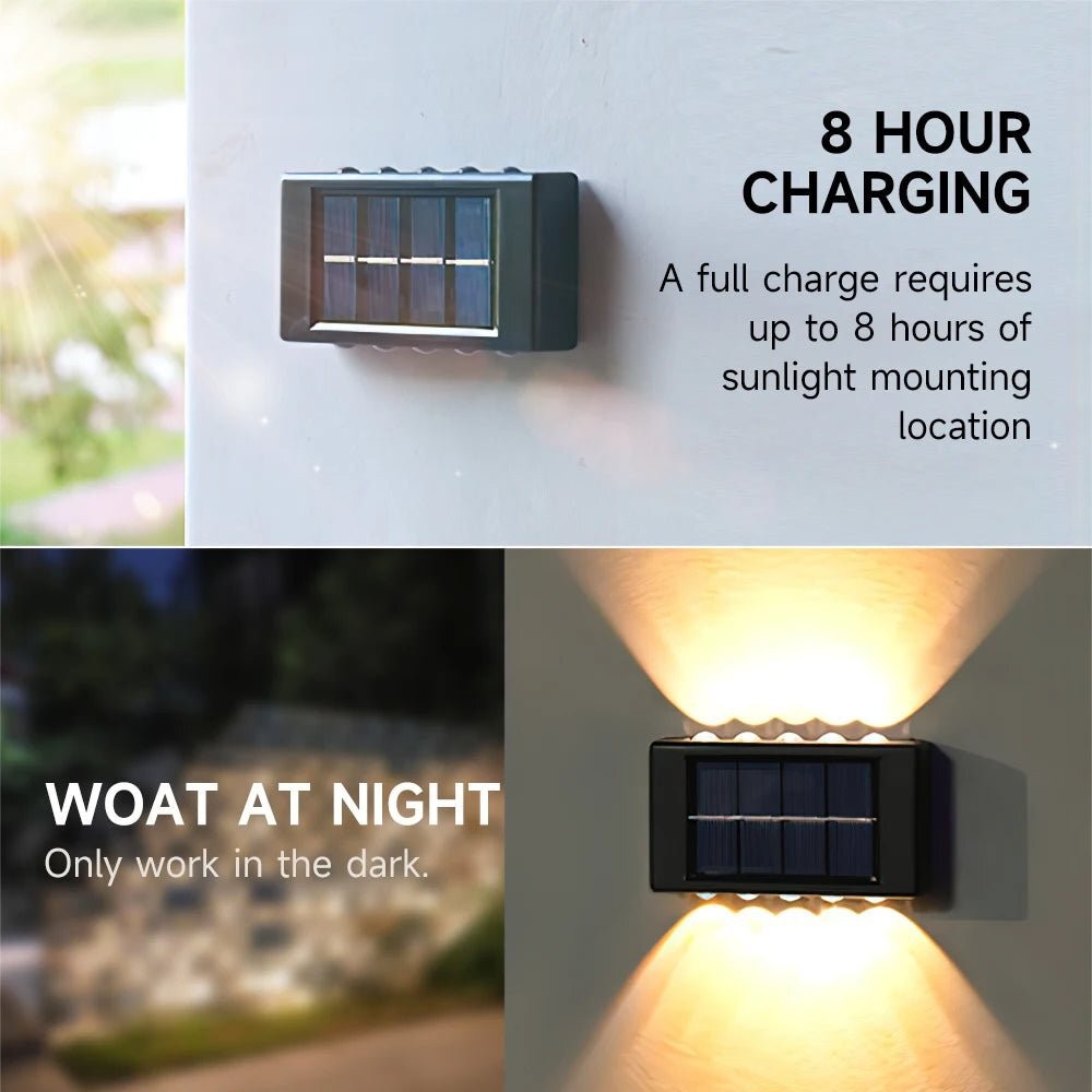 Solar Wall Lights Outdoor – Modern LED Porch & Garden Lamp