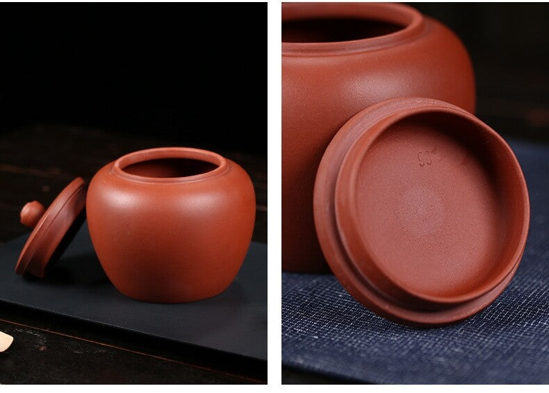 Purple Clay Tea Canister Airtight Tea Storage Container Tea Caddy Moisture-proof