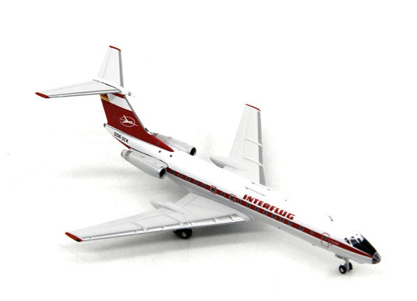 1:400 Panda INTERGLUG TU-134A Passenger Airplane Diecast Aircraft Plane Model