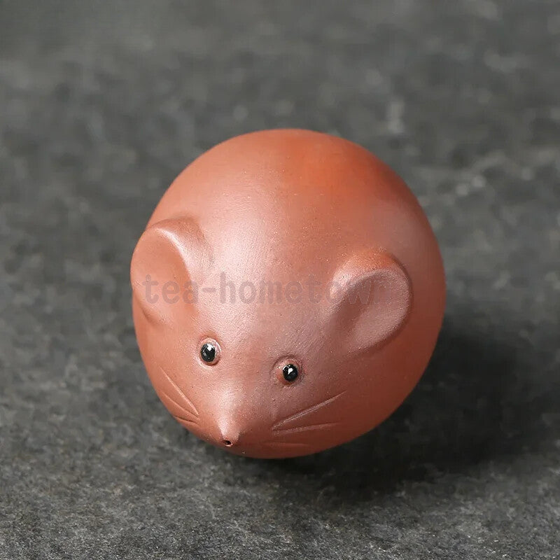 1PCS Purple Clay Tea Pet Small Mouse Statue Boutique Tea Figurine Ornament