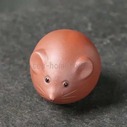 1PCS Purple Clay Tea Pet Small Mouse Statue Boutique Tea Figurine Ornament
