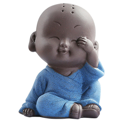 Chinese Novelty Tea Pet Yixing Zisha Purple Clay Statue Lovely Figurine Mini Pet