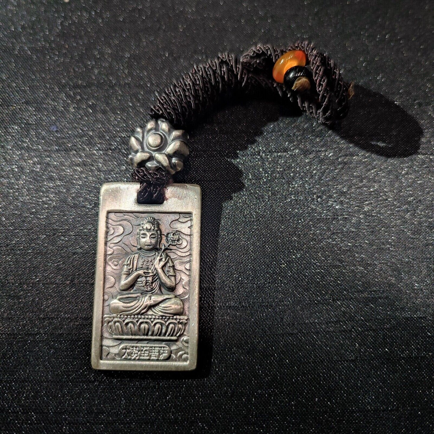 Blessing 999 Silver Pendant Lucky Mahasthamaprapta Bodhisattva Kwan-yin statue