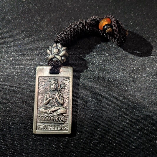Blessing 999 Silver Pendant Lucky Mahasthamaprapta Bodhisattva Kwan-yin statue